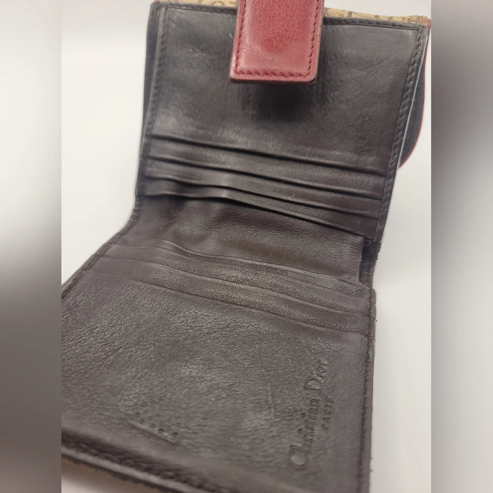 Christian Dior Vintage Trotter Canvas Bifold Wallet